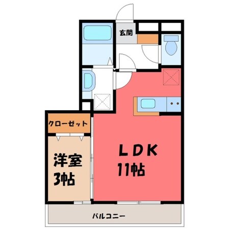 古河駅 徒歩4分 3階の物件間取画像